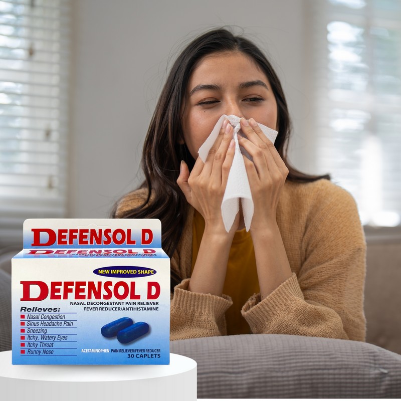 Menper Defensol D Tablets, Multi-Symptom Formula for Comfort-30 Caplets