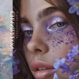 ecofavor Chameleon Duochrome Eyeshadow - Shifting Vivid Silver Purple with Blue Base | Multi-Dimensional Glitter, Holographic Metallic Finish | Party Makeup, Glam Look, Portable & Easy to Apply,#2