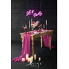 Ling's Moment 14Ft Magenta Sheer Chiffon Like Table Runner Hot