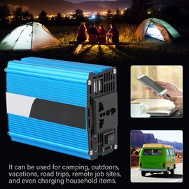 500W DC 12V to AC 220V-240V Peak 600W Car Converter Dual USB Adapter