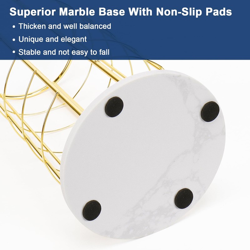 NearMoon Toilet Paper Organizer Stand, Free Standing 3 Rolls Tissue