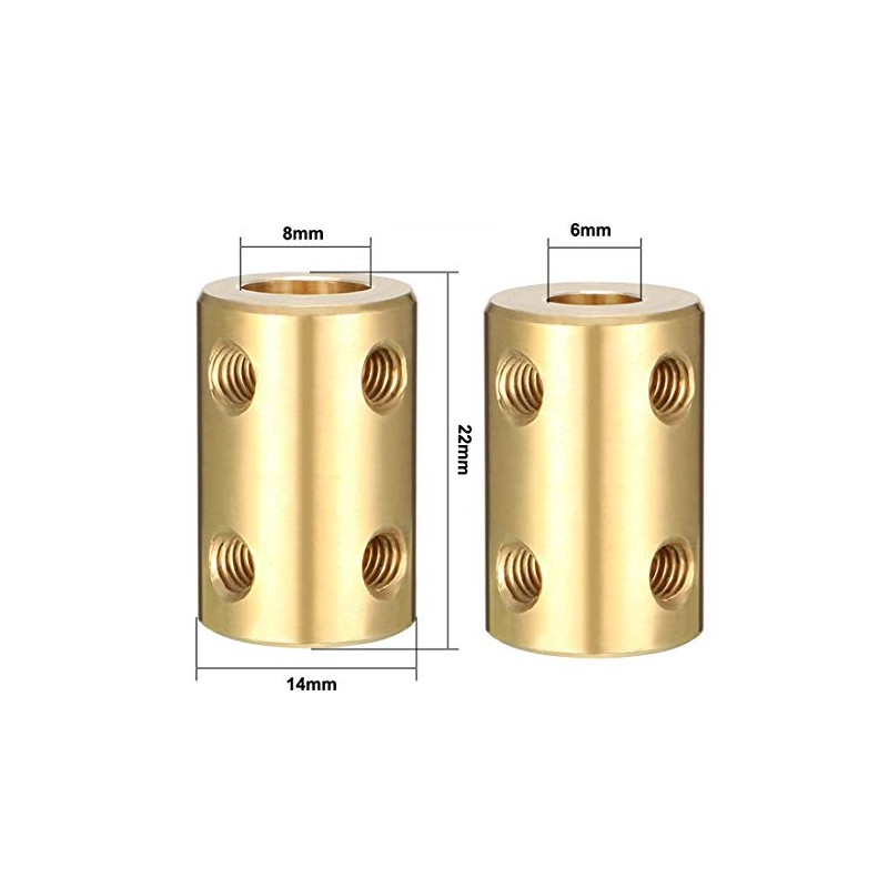 sourcing map 6 mm to 8 mm Bore Rigid Coupling
