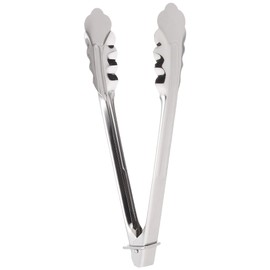 Shimomura Kougyou FVS-214 Full Veggie Smile Stainless Steel Tongs, Dishwasher Safe, Made in Japan (Tsubamesanjo, Niigata), Silver, 10.6 x 1.5 x 1.5 inches (270 x 38 x 38 mm)