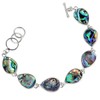 Nupuyai Natural Abalone Shell Bracelet for Women Men, Adjustable Link