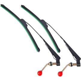 UTV Wiper Kit Hand Operated Manual Windshield Wiper Kit Compatible with Polaris Ranger RZR Can Am Maverick X3 Commander Defender Pioneer Golf Cart-2 Pack