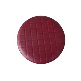 Levoberg Round Stool Cushion Faux Leather Barstool Chair Cover with Elastic 15.74inch Red-Wine Lattice