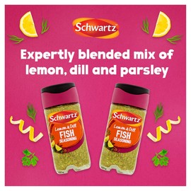 Schwartz Lemon & Dill Fish Seasoning 55 G | Jar | Pack of 6 | Precisely Blended with Lemon, Dill & Parsley | For Perfectly Seasoned Fish