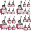 DIYhz 20PCS（4 Kinds） Toggle Switch AC 5A/125V 2A/250V 3（6） Pin