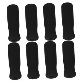 minkissy 8pcs Soft Foam Crutch Hand Grips Comfortable Cane Handle Wraps for Seniors Non Slip Sponge Covers for Offset Canes Durable Easy to Clean Black Grips