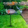 BIRD WISH Heated Bird Bath, Stable 5-Prong Metal Base Thermostat