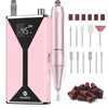 HELIVIVE Professional Electric Nail Drill 45000RPM (Portable & Rechargeable) (with