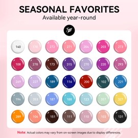 PHOENIXY 51 PCS Gel Nail Polish Kit with U V Light, 35 Colors Gel Polish with 5 Pcs Base Top Coat Manicure Starter Nail Polish Set Christmas Gifts for Women ST9012