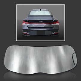 Custom Fit Rear Tailgate Window Reflective Sun Shade Compatible with 2021 2022 2023 2024 Hyundai Elantra Sedan, Insulated Sunshade Privacy Accessories Blockout UV Reflector Protection - Made in USA