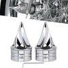 Unbranded Chrome Front Axle Nut Covers For Harley Road King
