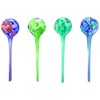 Wyndham House 4-Piece Watering Globe Set, Colorful Hand-Blown Glass Plant