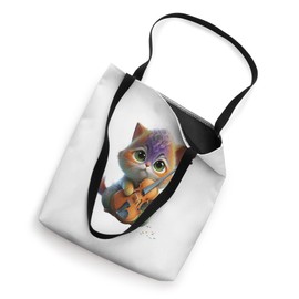 Cute Musician Cat Music Kitten Clef Vocals Jazz Song Cats Tote Bag