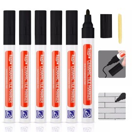 Unbranded 6 Pcs Grout Pen Tile Paint Marker: Waterproof Tile Grout Colorant and Seale - Gray