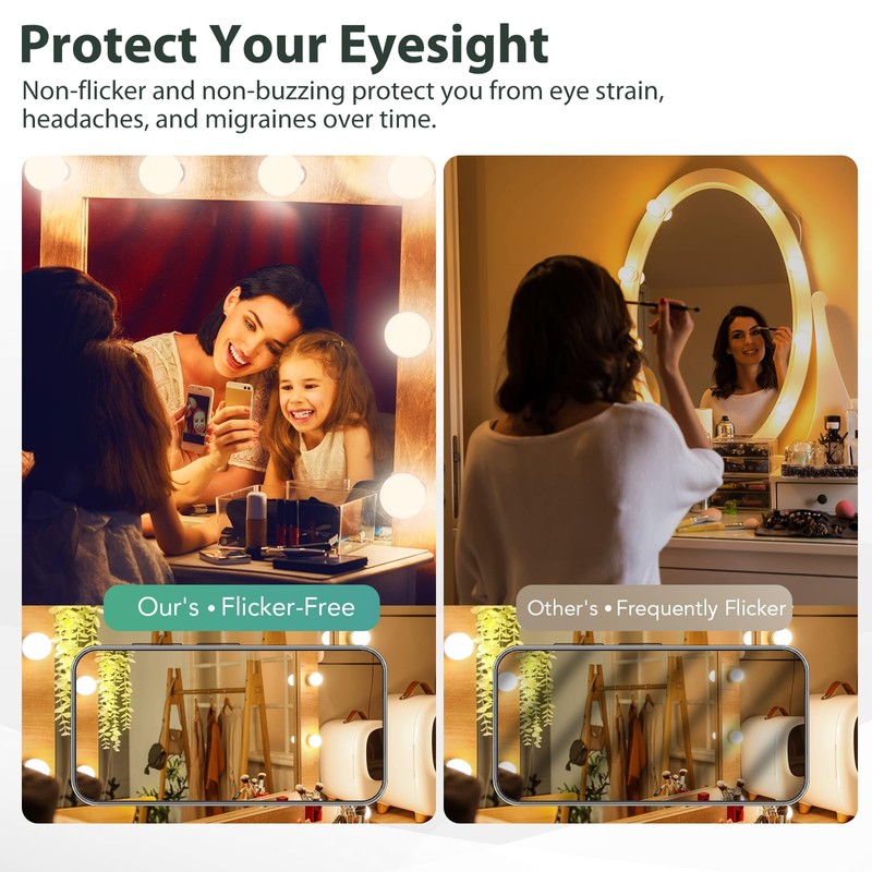 DEGNJU LED Vanity Light Bulbs, 60W Equivalent, Bathroom Light Bulbs