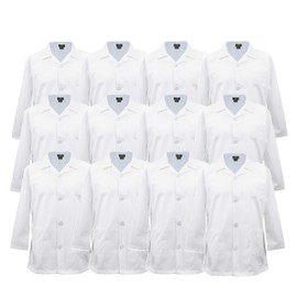Natural Uniforms Children's Unisex Lab Coat Costume Soft Fabric Multi Pack (4, White 12PK Size 4)