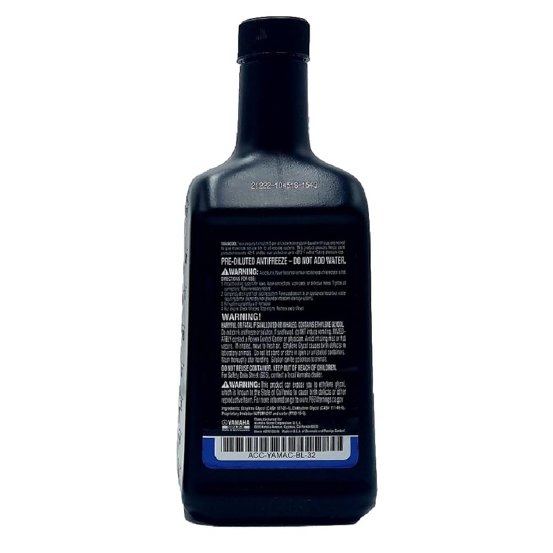 Yamaha Original OEM Yamalube ACC-YAMAC-BL-32 Pre Diluted Antifreeze Yamalube OEM