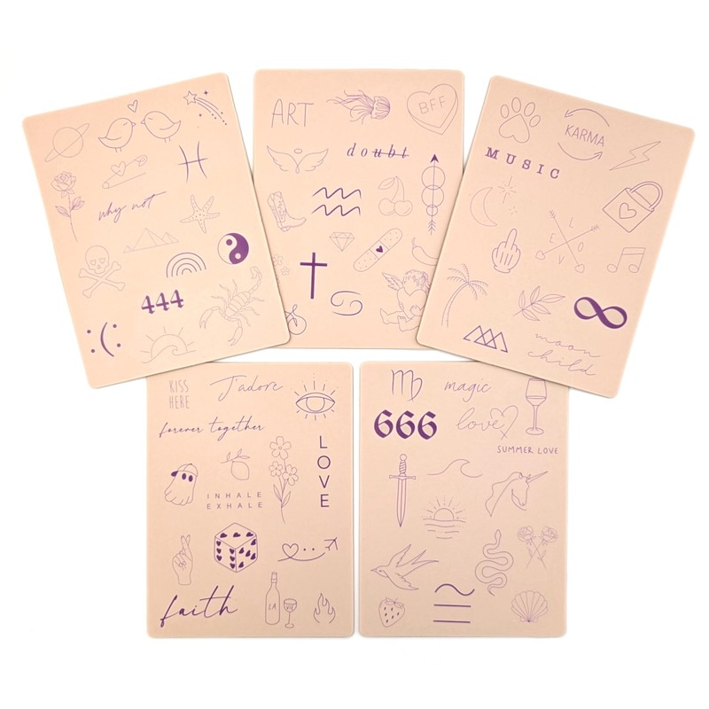 Pre-Printed Tattoo Practice Skins - 5 Pack | Pre Printed