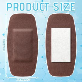 Sinmoe 100 Pcs Large Big Flexible Adhesive Bandages Wound Care Latex Free Fabric PE Bandages for Care and Protect Wounds, 2 x 4 Inch(Dark Brown)