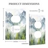 ybclf Rustic Green Misty Forest Tree Outlet Covers Light Switch