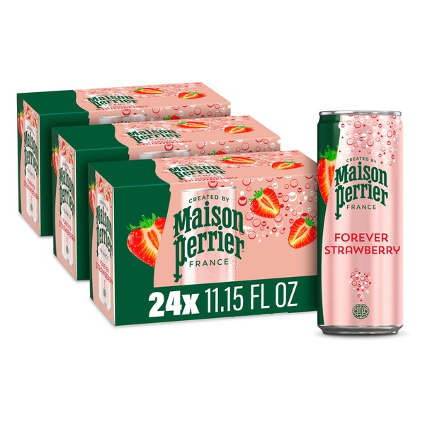 Maison Perrier Forever Strawberry Flavored Sparkling Water, 11.15 Fl Oz