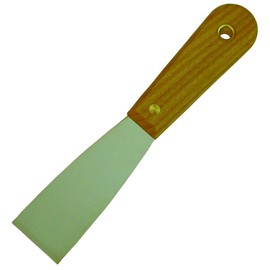 K Tool International 70015 1-1/2" Stiff Scraper Putty Knife for Garages, Repair Shops and DIY, High Carbon, Heat-treated, Polished Blade with Full Tang, Solvent-resistant, Riveted Wood Handle