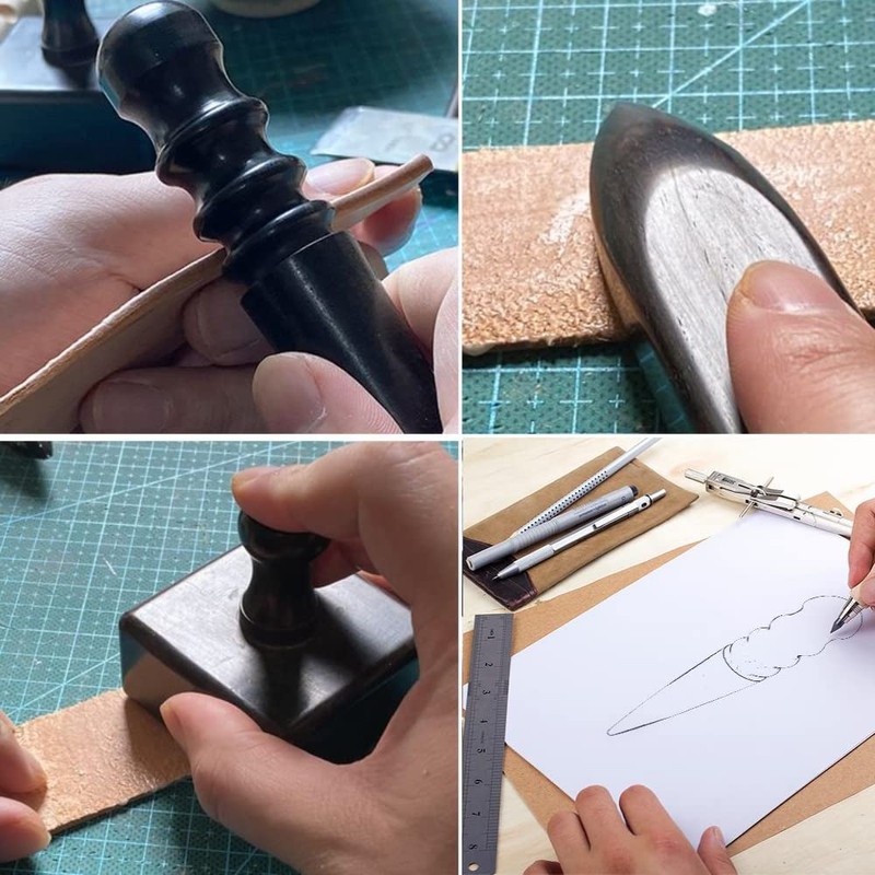Leather Burnisher 1 Types Black Wood Tip Leather Edge Slicker
