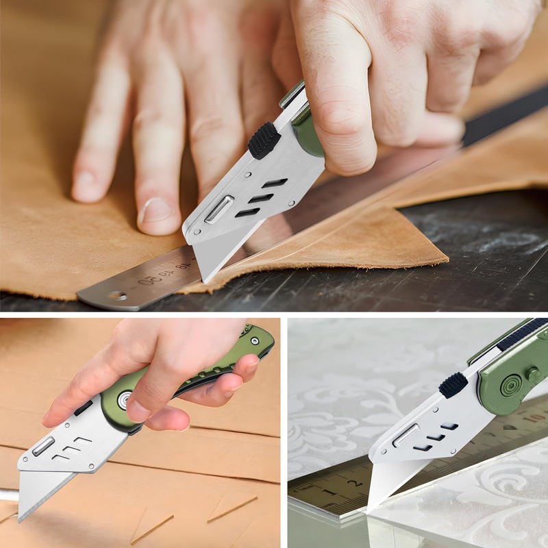 Vickay Folding Utility Knife, Box Cutter with 5 SK5 Quick