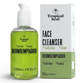 Tropical Heal | Dermolimpiador Facial | Limpieza Profunda y Control de Grasa | Extracto Natural de Matcha y Menta para Limpieza Profunda | Gel limpiador Rostro 120ml