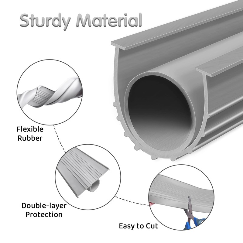 Garage Door Seals Bottom Rubber, 10 FT Heavy-Duty U Shape