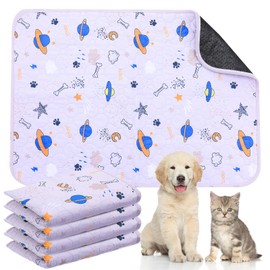 4 Pcs Washable Pee Pads for Dogs, Large 19.6"x27.5" Super Absorbent Reusable Puppy Pads, Waterproof Dog Pee Pad, Pet Training Pad for Couch, Crate, Potty Training, Floor