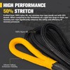 BUNKER INDUST 1.25"×20ft Kinetic Recovery Rope with 2 Soft Shackle