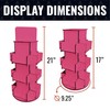 Rotating Display Stand, 3 Tier Wooden Organizer, 4-Sided Display Rack,