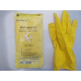 Tronex Gloves, house cleaning gloves with Flock lining 12" Length new 6 pairs EA.