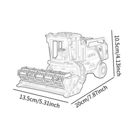 MagiDeal Combine Harvester Toys Harvester Pretend Toy Play Movable Farm Tractor Toy for Kids Simulation Mini Harvester for Kids Boys Girls Birthday Gift, Red