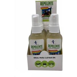 Repelente Liquido Natural 60ml con atomizador Incluye Practica Caja Exhibidora y 10 Piezas de producto