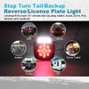 Partsam 2x Red/White 39 LED Stop Turn Tail Stud Lights