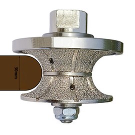 VANEPIC V30 Diamond Full Bullnose Profile Wheel Diamond Hand Profiler Router Bit Wheel Vacuum Brazed with 5/8-11 Thread for Grinder Polisher Granite Marble Concrete and Countertop Edge Shaping