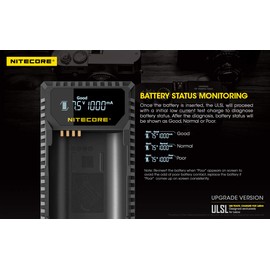 NITECORE ULSL for BP-SCL4 single slot charger for Leica SL Typ601, SL2, SL2-S, Q2, Q2 Monochrom