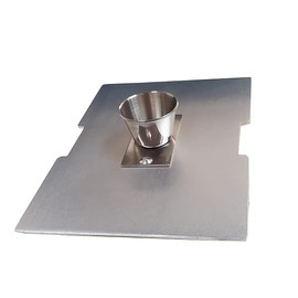 Rattleware Lid for Egg Ring Cooker - Rectangular Stainless Steel Rings Cooker - Eggs Ring Cook Cover For Hotel Buffet Breakfast, Fast-Food Chains, Restaurants, Hotels, And Catering (7.76 inches)