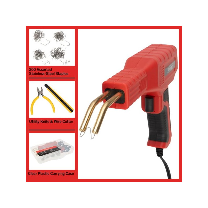 Plastic Welder - 120V/50W Plastic Weld Kit with 200PCS Staples,