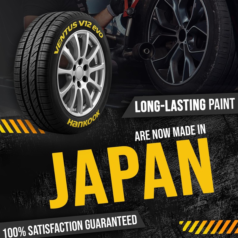 Tire Ink Yellow Paint Pen 2-Pack - Waterproof Permanent Paint