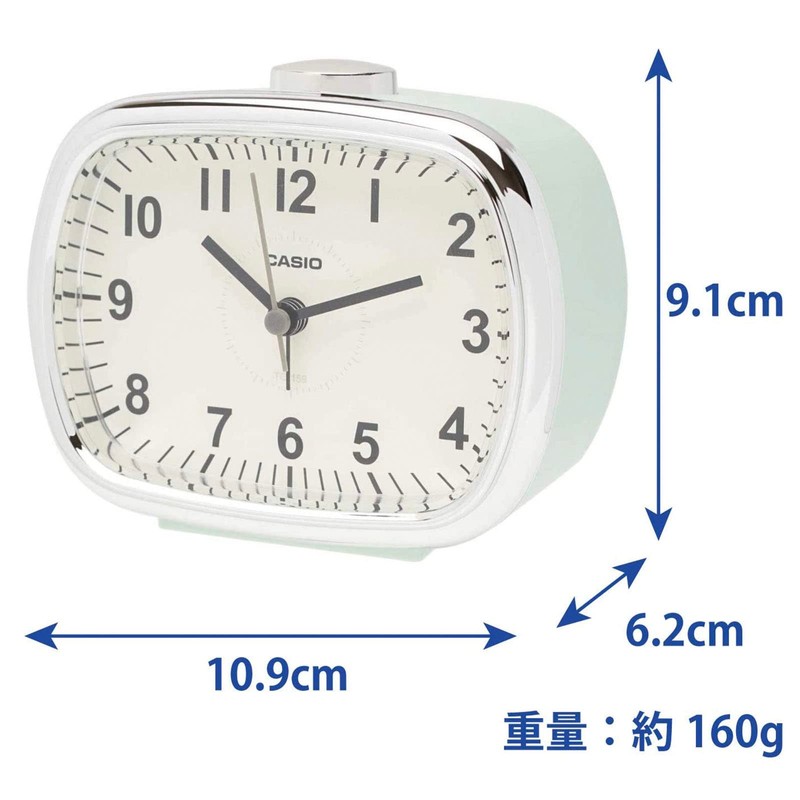 CASIO Alarm Clock Green Analog Snooze Light Retro TQ-159-3JF