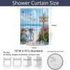 ZFMRZF Beach Bicycle Seagull Shower Curtain 70x70 Inch