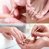 KADS 100 Pcs Orange Wood Nail Sticks Double Sided Multi
