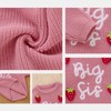 Winmany Big Sister Sweater for Girls Toddler Strawberry Pullover Chunky