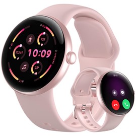 Women's Smartwatch [Make Call/Answer], Fitness Watch with Heart Rate/SpO2/Stress/Sleep/Pedometer, 220+ Dials, IP68 Waterproof Sports Watch, 100+ Sports Modes Smartwatches for Android iOS